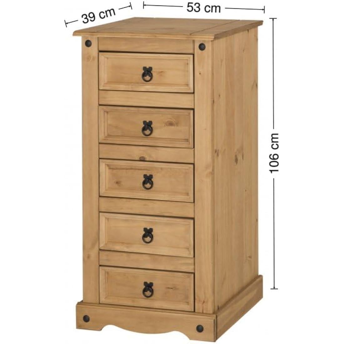 Mercers Furniture Corona 5 Drawer Narrow Chest