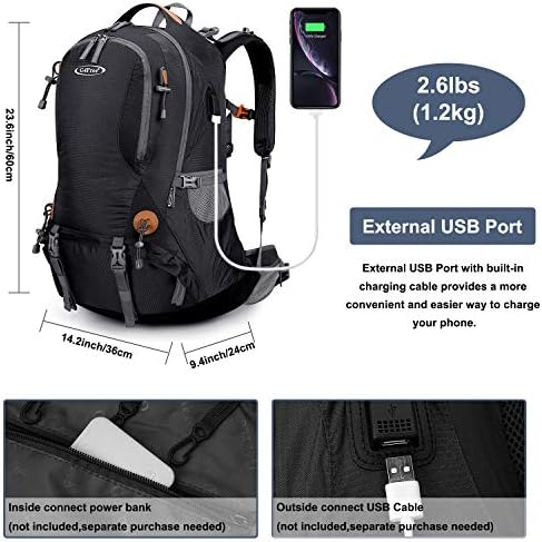 G4Free Hiking Backpack 50L Waterproof Backpack with Rain Cover for Mountaineering Travel Camping Trekking Outdoor Sports for Men Women