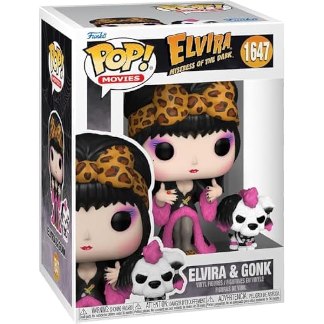 POP Horror Icons: Elvira & Gonk - Mistress of The Dark Funko Vinyl Figure (Bundled with Compatible Box Protector Case) Multicolor 3.75 inches
