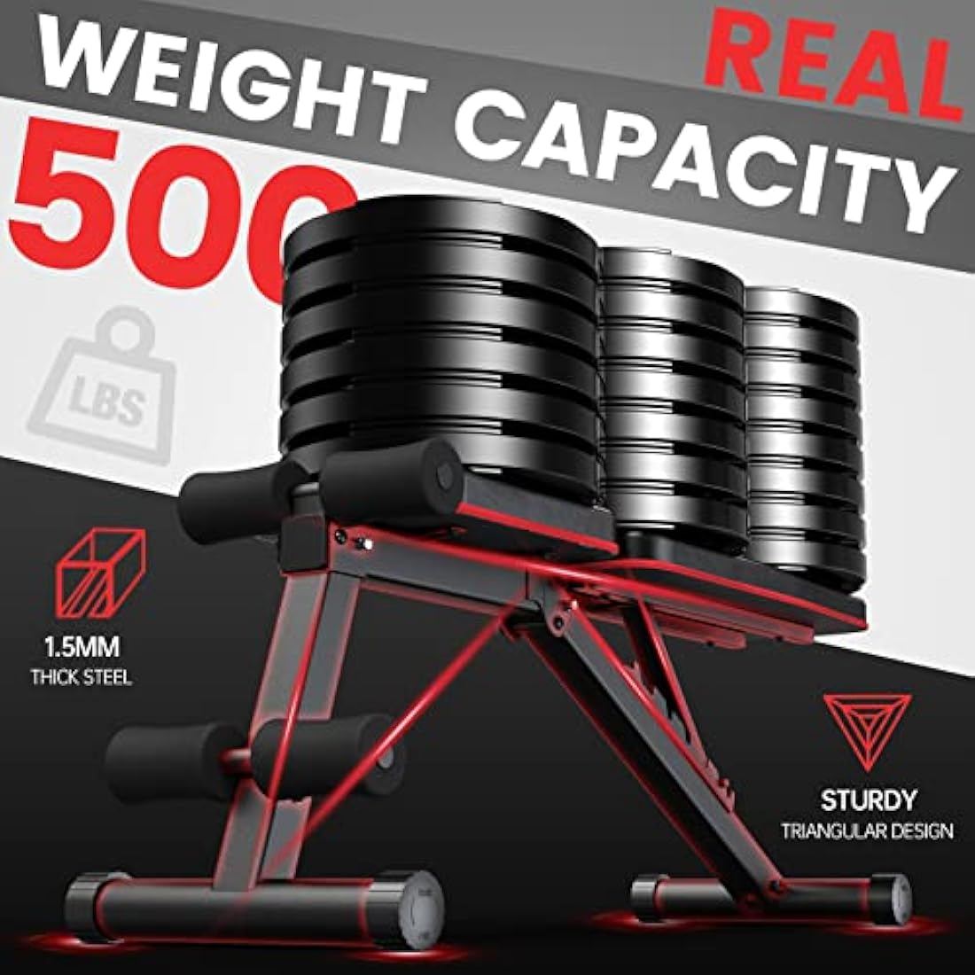 PASYOU Adjustable Weight Bench Full Body Workout Multi-Purpose Foldable Incline Decline Exercise Workout Bench for Home Gym,PA300