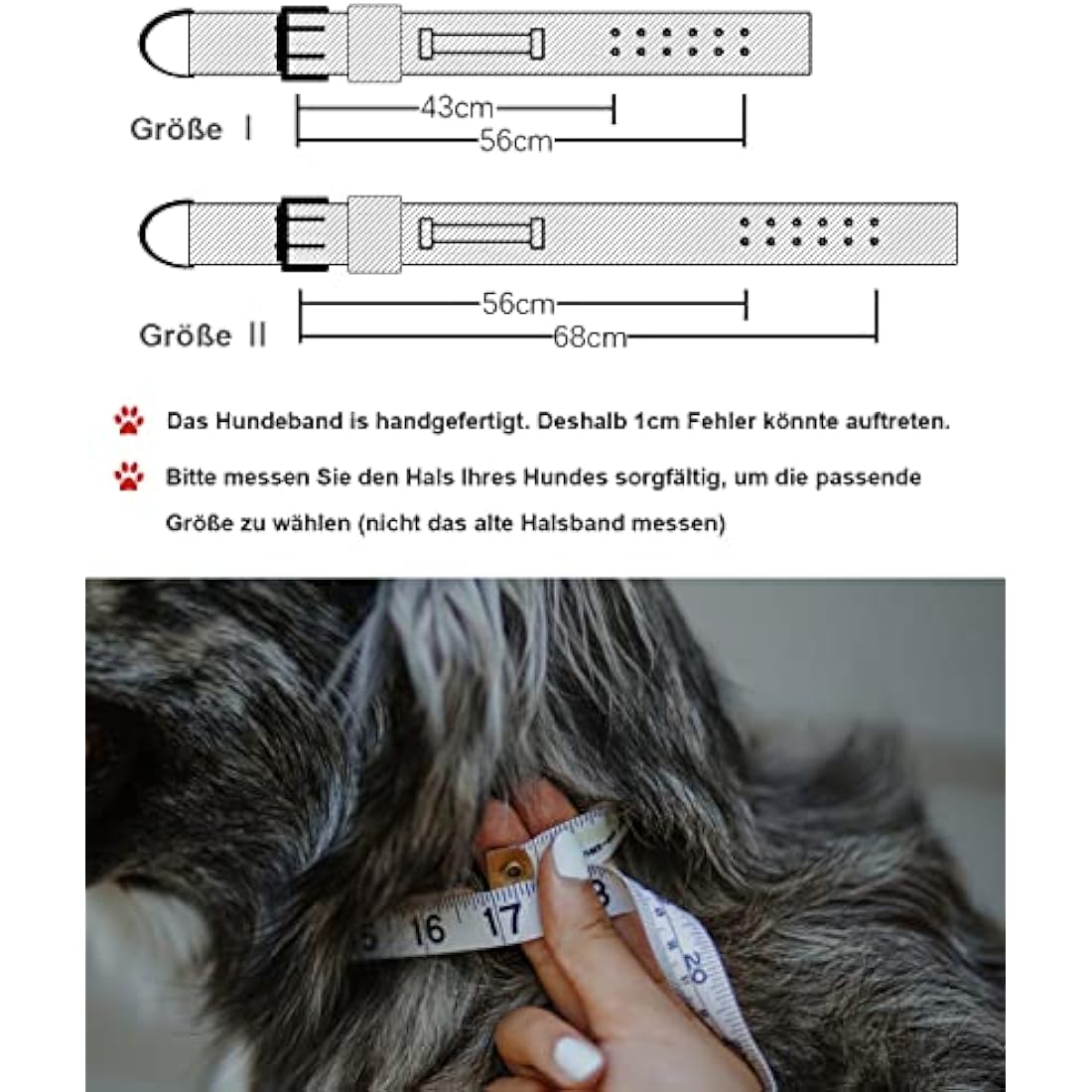 Dog Collar for Large Dogs - 5 cm Wide Collar with Handle for Extra Large Dog Breeds, Black, Soft Padded Neoprene Nylon Dog Collar for Large Dogs, Big Dog Collar 43-56 cm