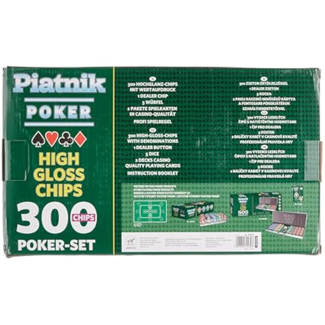 Piatnik 7903 "300 Chips - High Gloss Poker Set in Aluminum Case