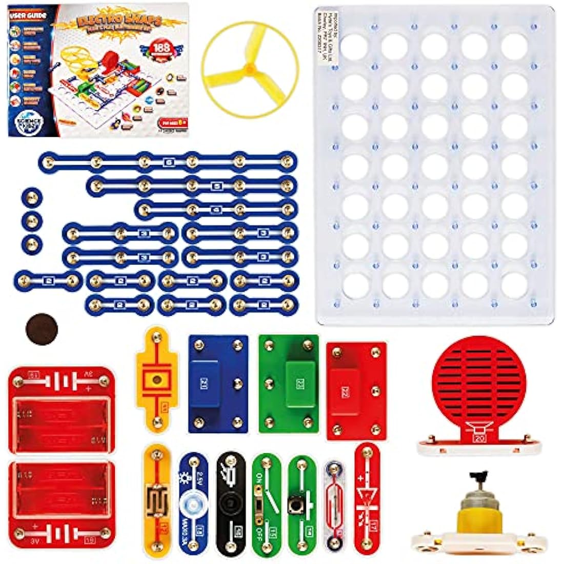 Science Kidz Electronics Kit - Electric Circuits - 188 - Science Experiments Set For Kids Age 5-10 - Educational STEM Toys