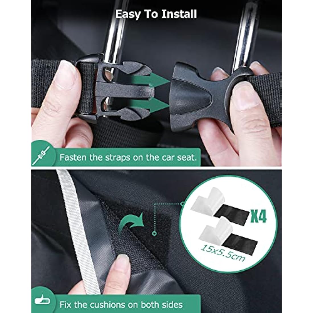 Oasser Car Boot Liner 4-layer Non-slip Waterproof Washable Fabric Protector with Bumper Cover Fits Most Cars Unique Pattern Design Durable and Thick Weight 1.6KG