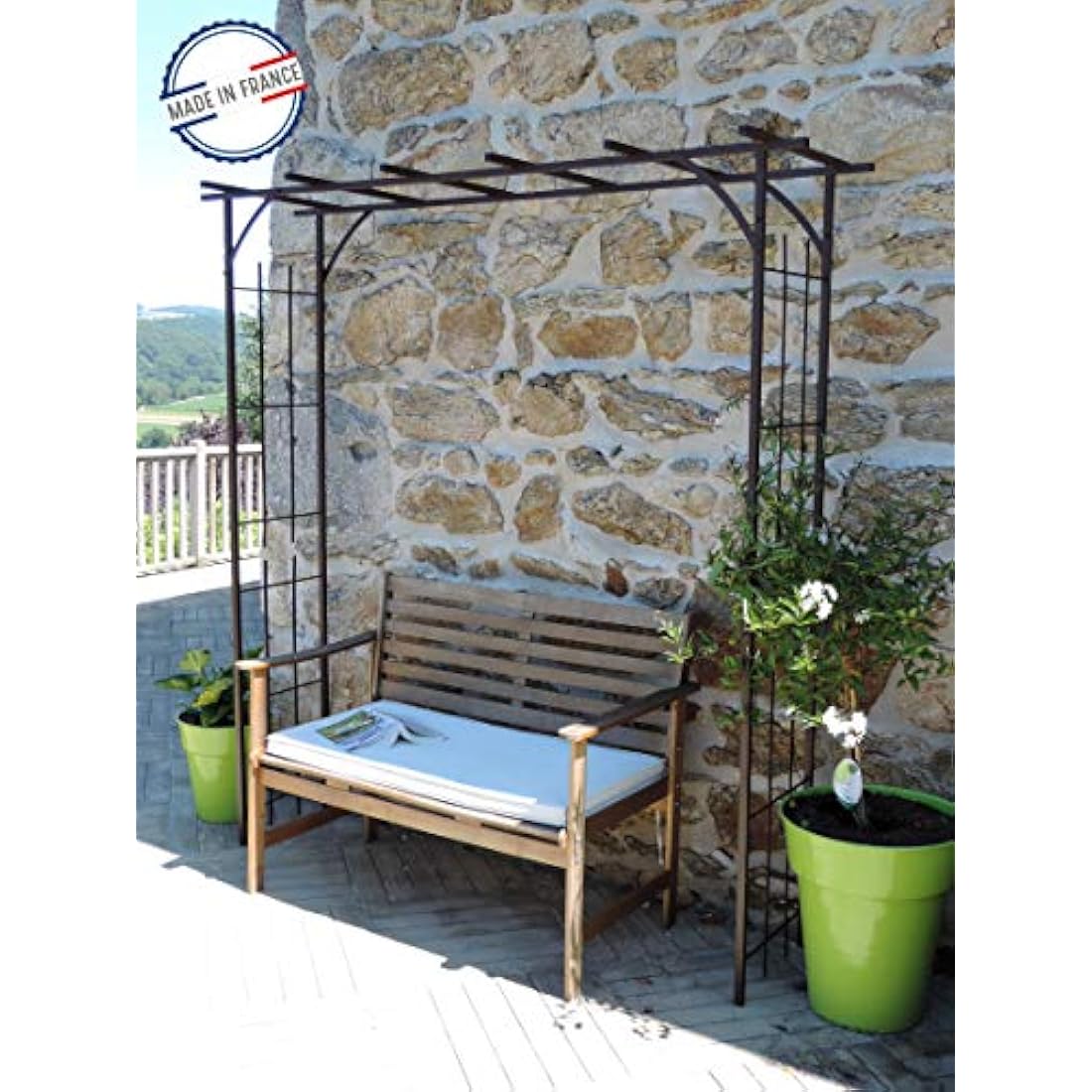 Louis Moulin 3289920030367 Large Iron Pergola for Climbing Plants 187 x 40 x 198 cm