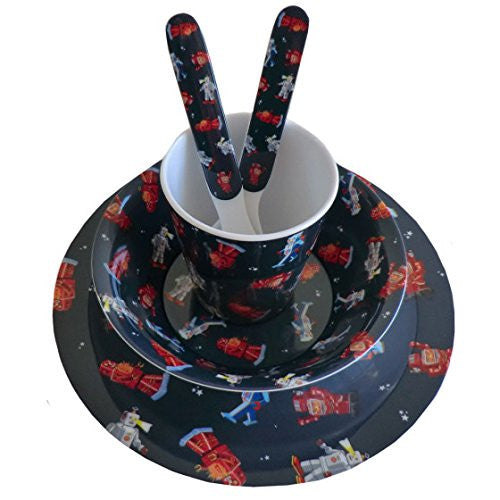 robbot melamine set(bowl,plate cup fork spoon)