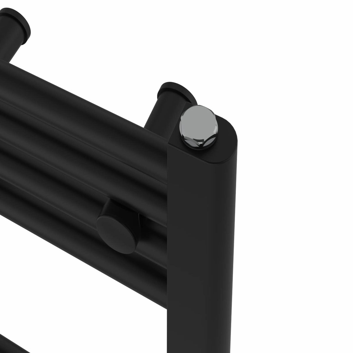 NRG Black Heated Towel Rail Straight Designer Bathroom Radiator, 1400×500mm