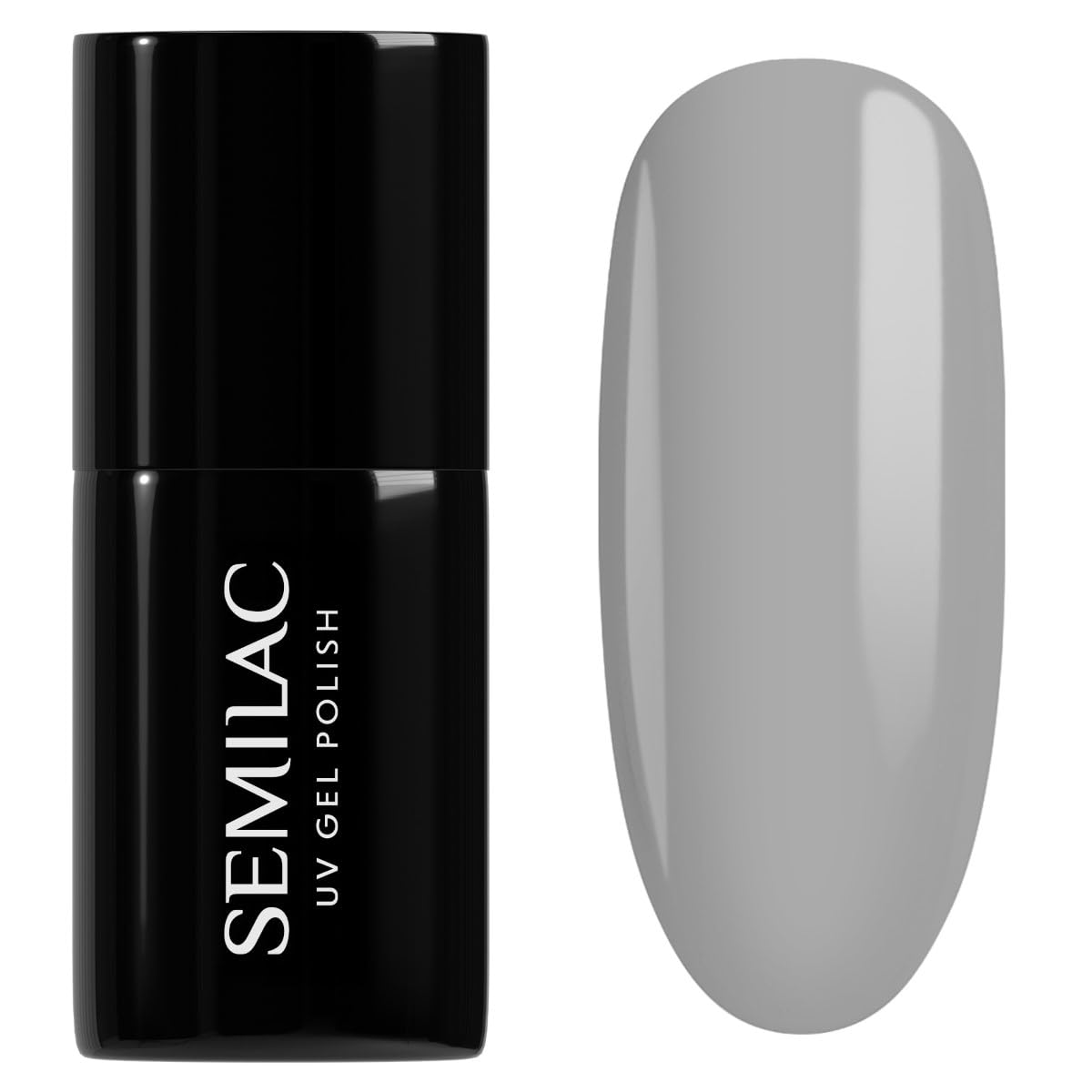 SEMILAC Gel Nail Polish 105 Stylish Grey - Full Coverage Gel Polish - Soak Off Easy To Use LED/UV Nail Lamp - Long Lasting Manicure and Pedicure up to