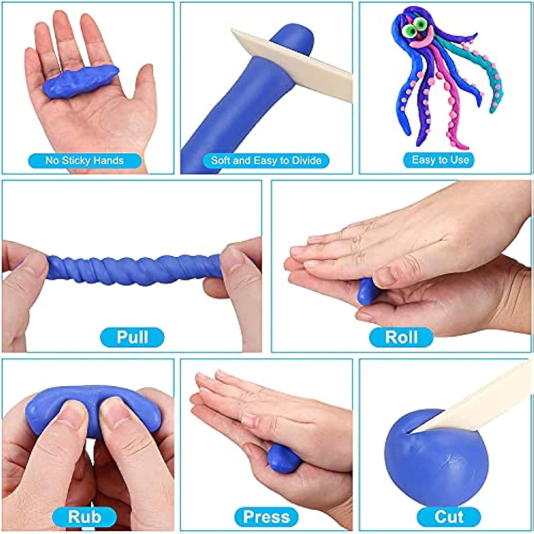 Polymer Clay, 36 Colours, Safe and Non-Toxic Polymer Clay, DIY Clay Gift for Children (Colour)