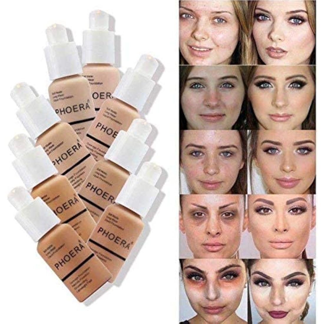 Aquapurity Phoera® Full Coverage Foundation Soft Matte Oil Control Concealer 30ml Long Lasting Flawless Cream Smooth (102 NUDE)