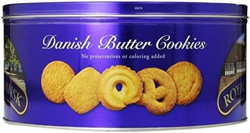 Kelsen Royal Dansk Danish Butter Biscuits 100% Pure Butter Cookies - 1.8 Kg Tin
