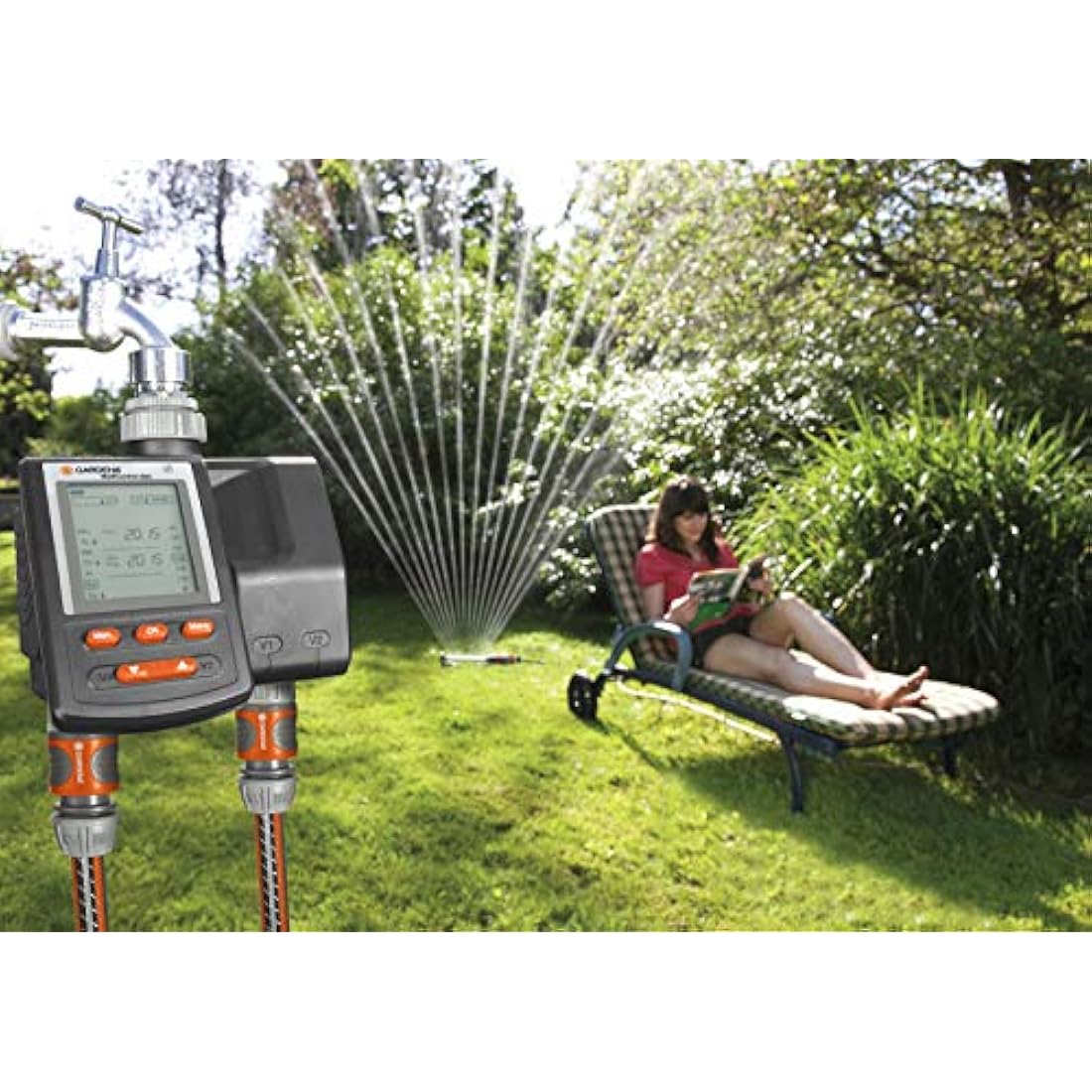 Gardena Irrigation Computer Multicontrol Duo: Automatic Irrigation Control, Weekdays programmable, 22x17.2x17.8 cm