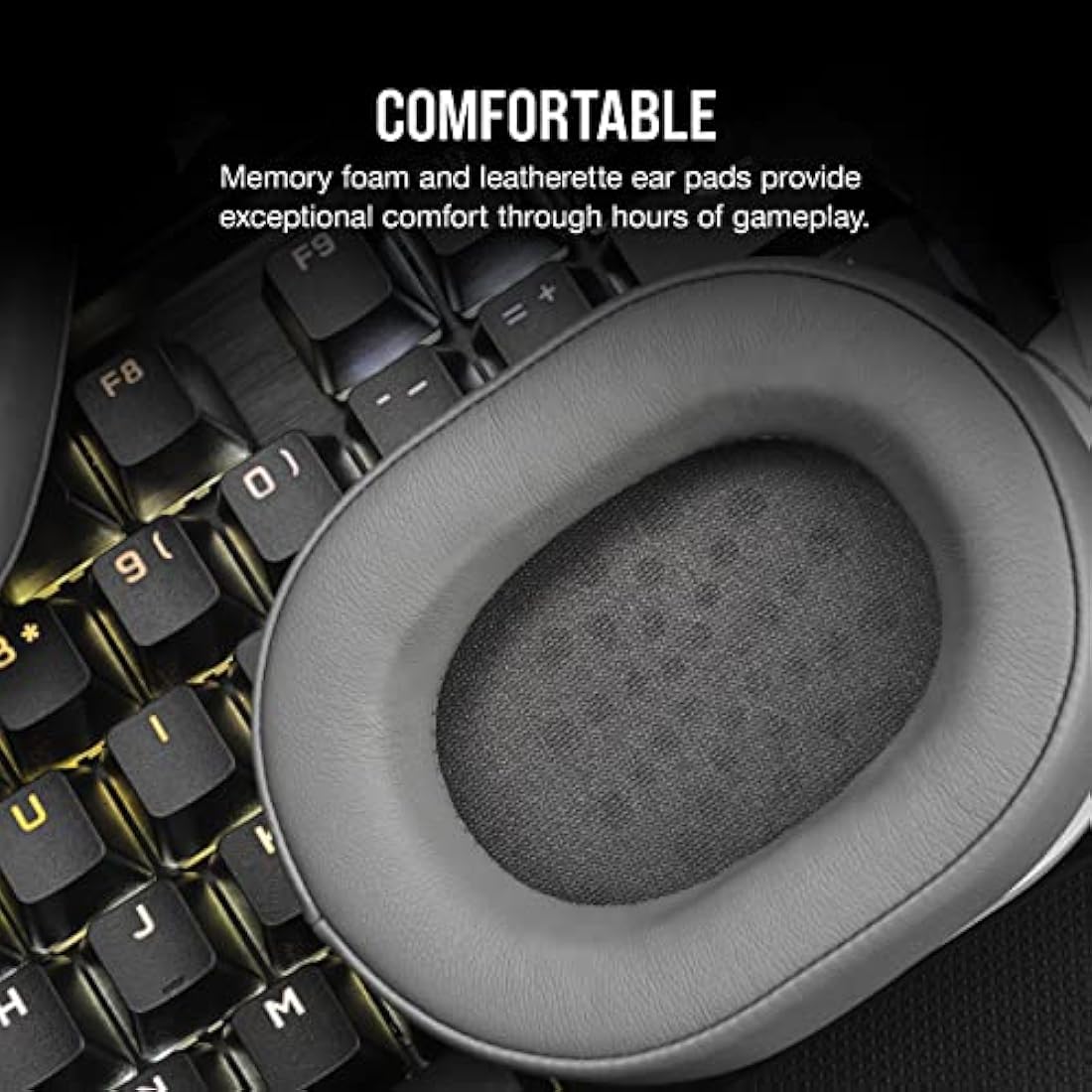 CORSAIR HS55 STEREO Lightweight Wired Gaming Headset – Omni-Directional Microphone – Neodymium Drivers – PC, Mac, Xbox, Nintendo Switch, Mobile – White