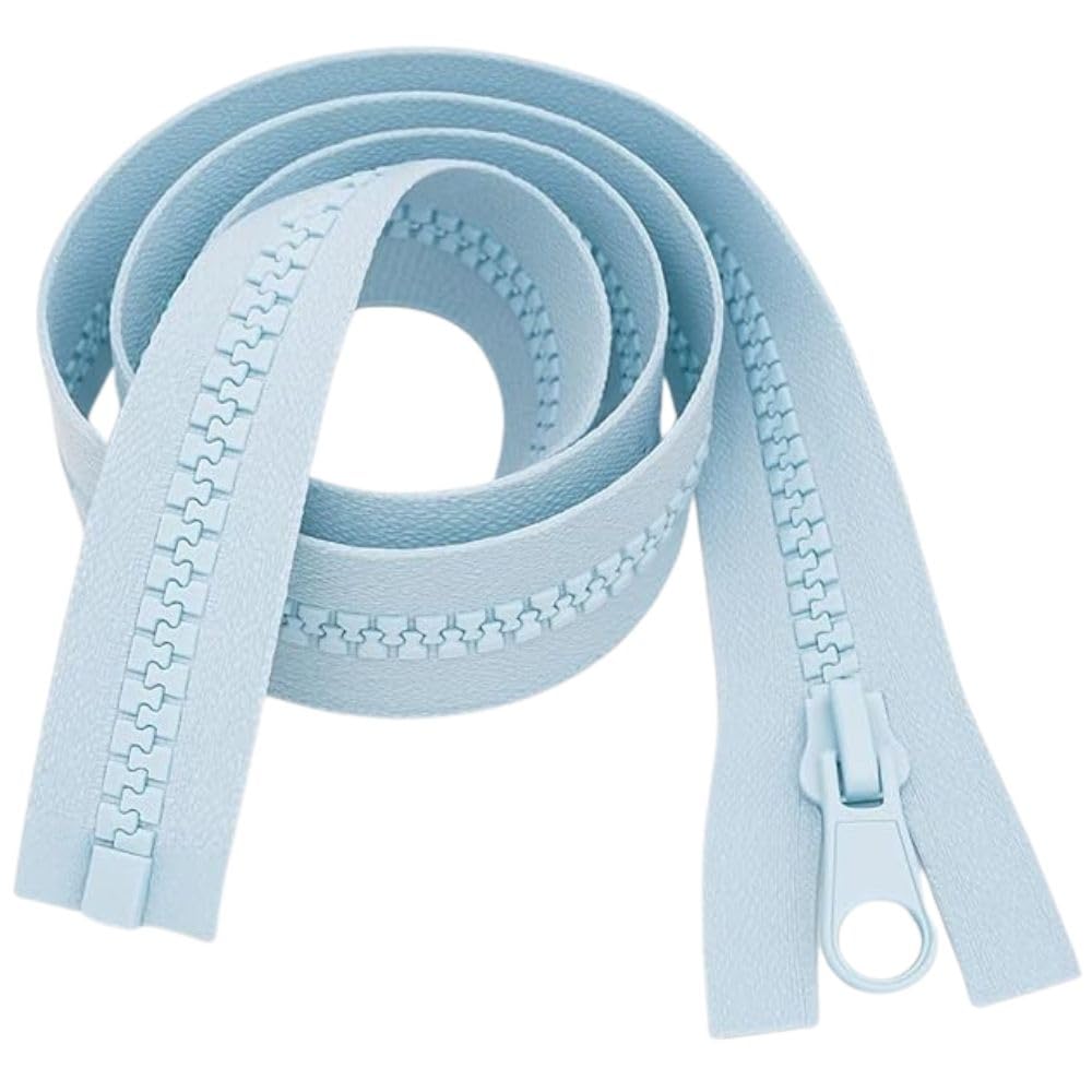 34" (86cm) Pale Blue Chunky Zip - Heavy-Duty Open-Ended Separating