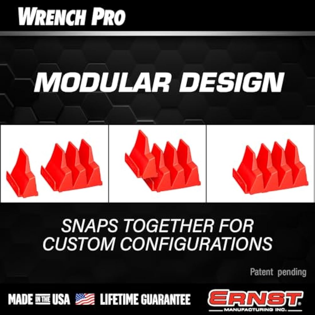 Ernst Manufacturing 40 Tool Magnetic Wrench Pro, Red