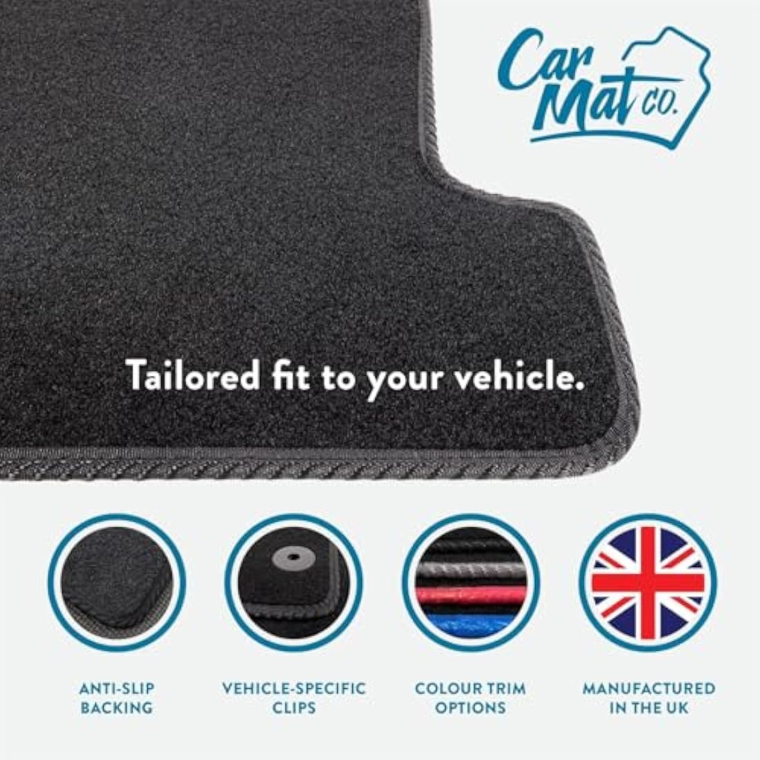 Seat Alhambra (2010+) [7 Seat] Car Mats Accessories Tailored Fit Carpet Floor Mats Non Slip Black Trim Full Coverage Compatible Accessory Front Rear Set Anti Slip Granulated Backing Clips