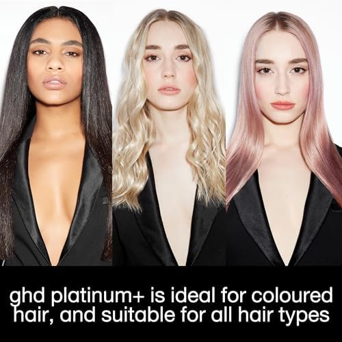 ghd Platinum+ Hair Straightener & Professional Styler - Stronger Hair, More Shine, Colour Protection - for All Hair Types - (UK Plug)
