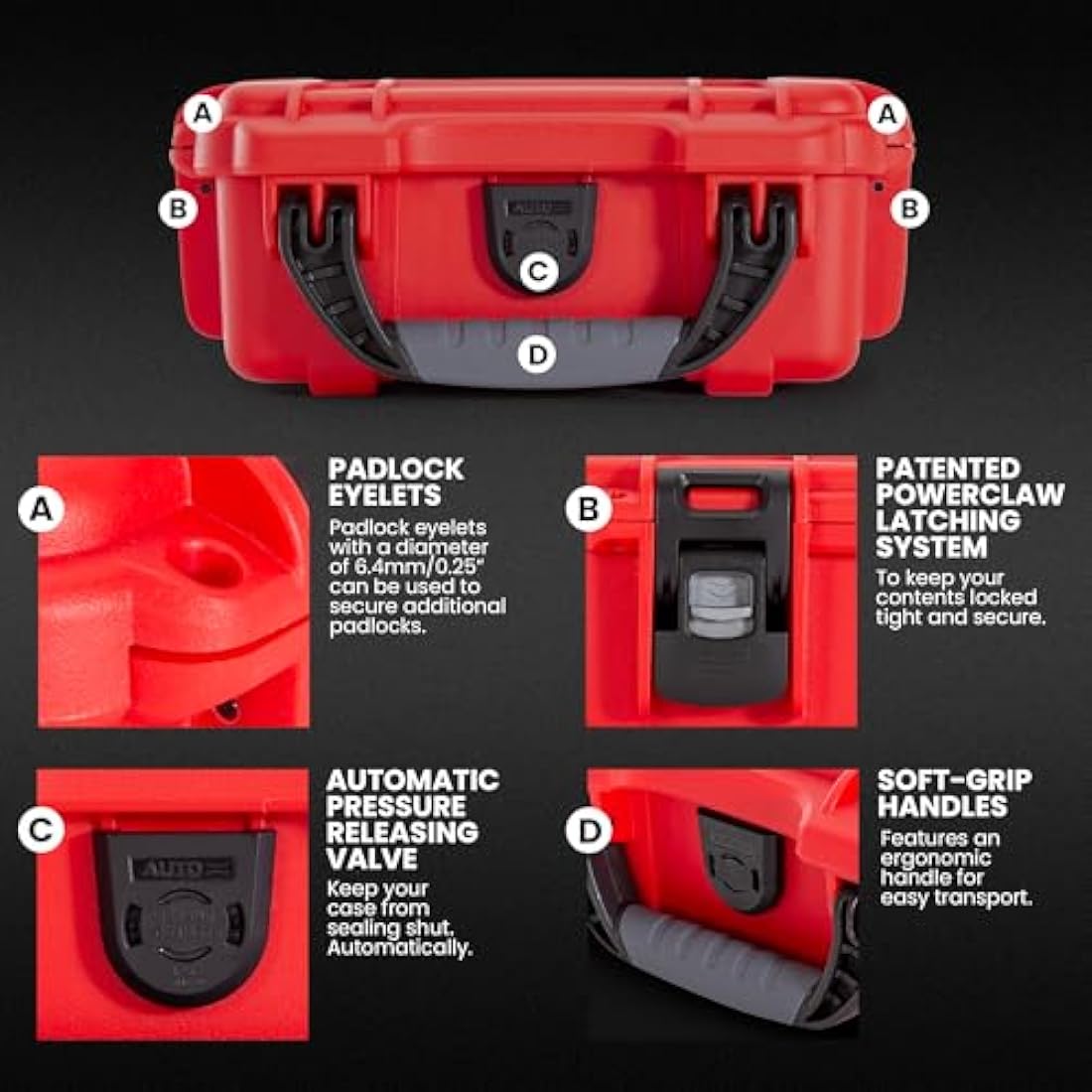 Nanuk 903 First Aid Waterproof Hard Case - Red