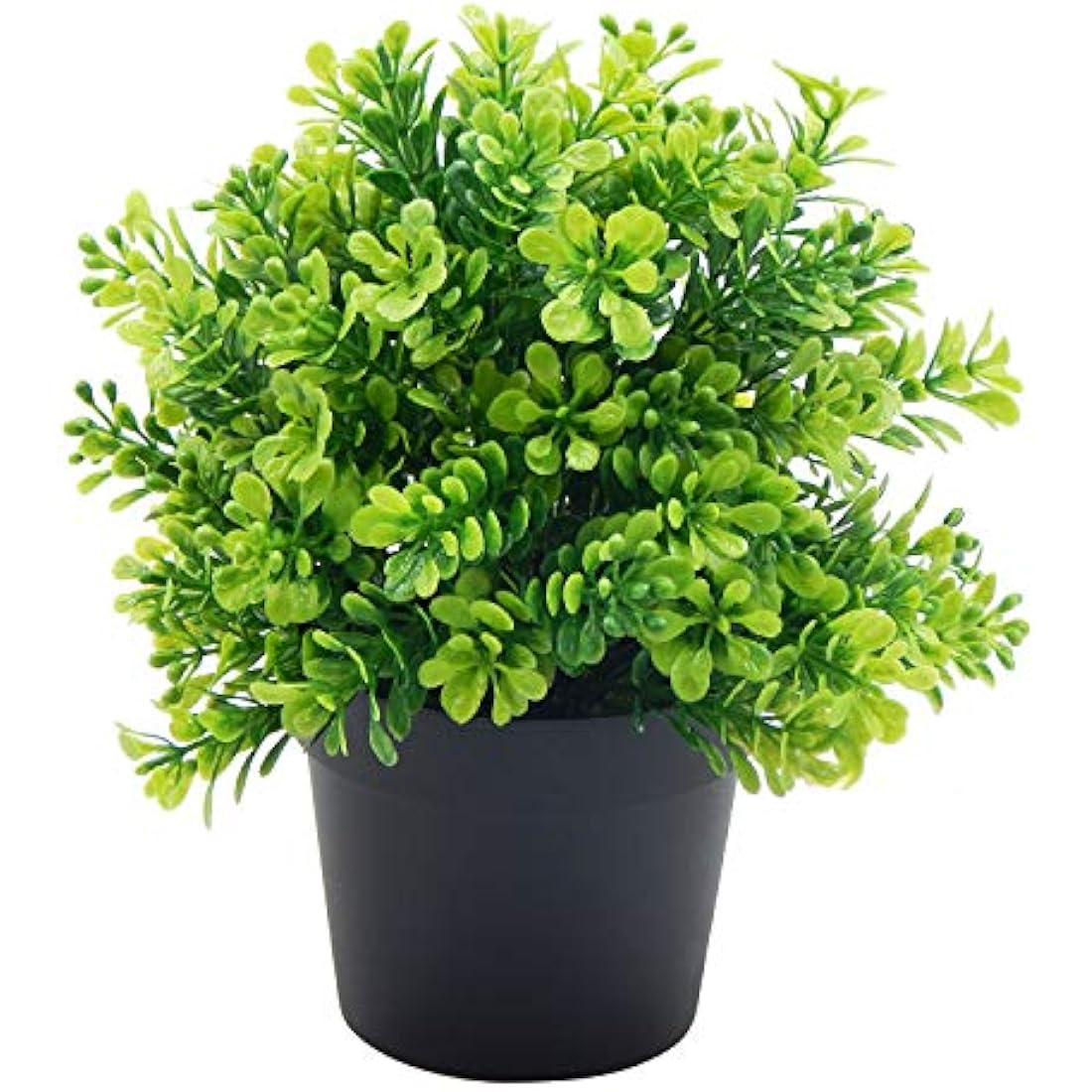 OFFIDIX Artificial Plants with Vase Mini Plastic Eucalyptus Plants for Home Office Decoration Faux Plastic Plants with Pots Fake Plant Indoor (Small Leaf)
