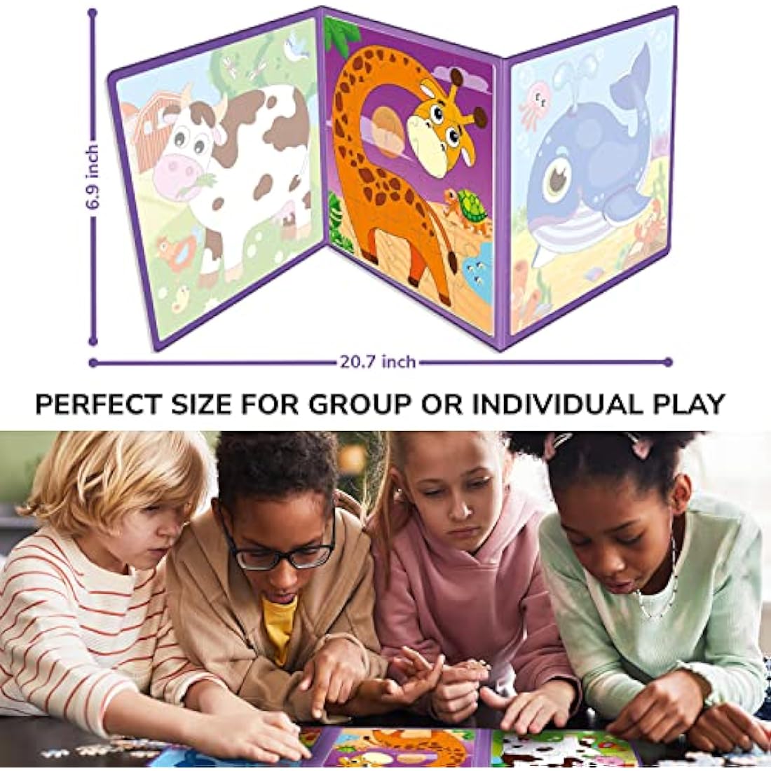 QUOKKA Magnetic Puzzles for 2 3 Year Olds - Travel Games for Kids Age 4 5 - Travel Toys for Toddlers on Plane Car Ride - 20 Pieces Jigsaw Games For 3 year olds - Plane Activities For Kids