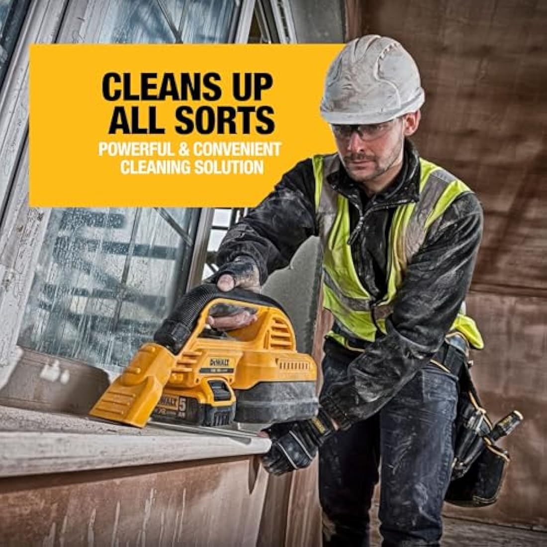 DEWALT XR 18V Cordless Wet & Dry Handheld Vacuum Cleaner (Bare Unit) with Accessories, DCV517N-XJ