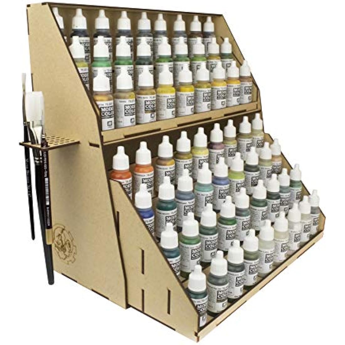 War World Gaming MDF 7-Tier Paint Station Stand for Model Painting – Wargame Miniature Mini Figure Painting Diorama Railway Railroad Modelling Hobbyists