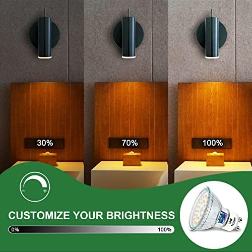Unikcst GU10 LED Light Bulbs Dimmable 10W Warm White 3000K Spotlight Bulbs Replaces 100W Halogen Lamp, Super Bright 1050lm Spot Lights 220-240V, Beam Angle 120°, 10 Pack