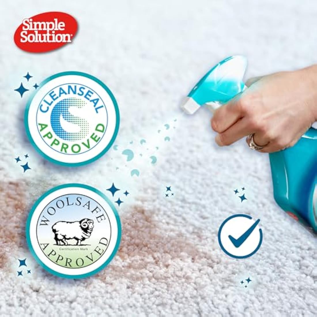 Simple Solution Pet Stain and Odour Remover, Enzymatic Cleaner with Pro-Bacteria Cleaning Power- Spring Breeze 750ml