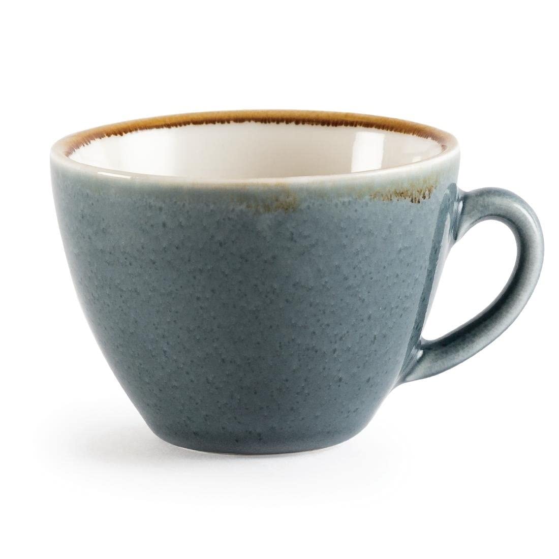 Olympia Kiln Cappuccino Cup - Ocean - Porcelain - 230 ml 8 Oz - 6 pc