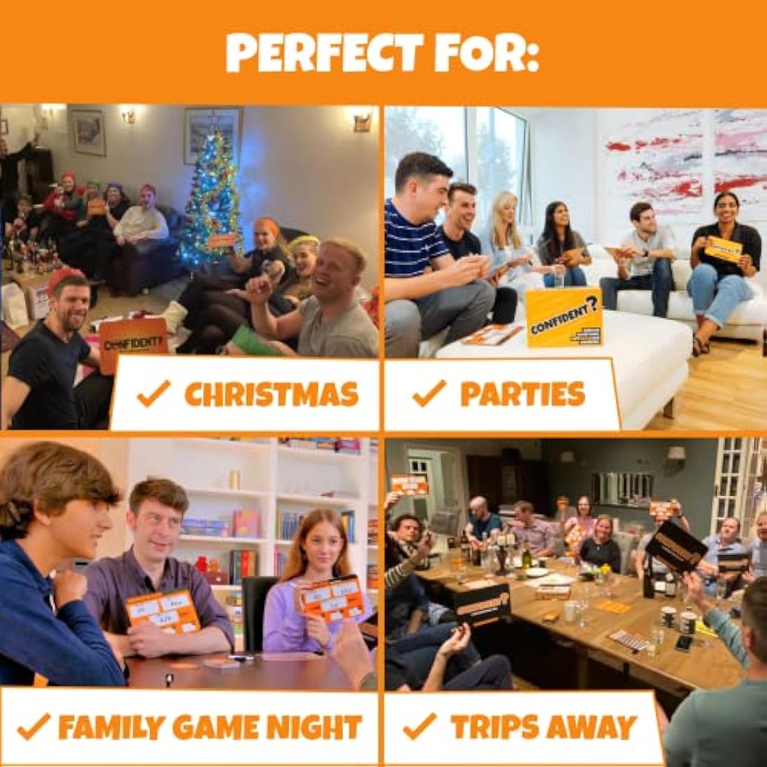 CONFIDENT? Board Game | The Smash Hit Guessing Game | Board Games for Families, Adults, Kids, Teens | Award-Winning Trivia Quiz Game with Brilliant Twist | 2-30 players, Ages 10+