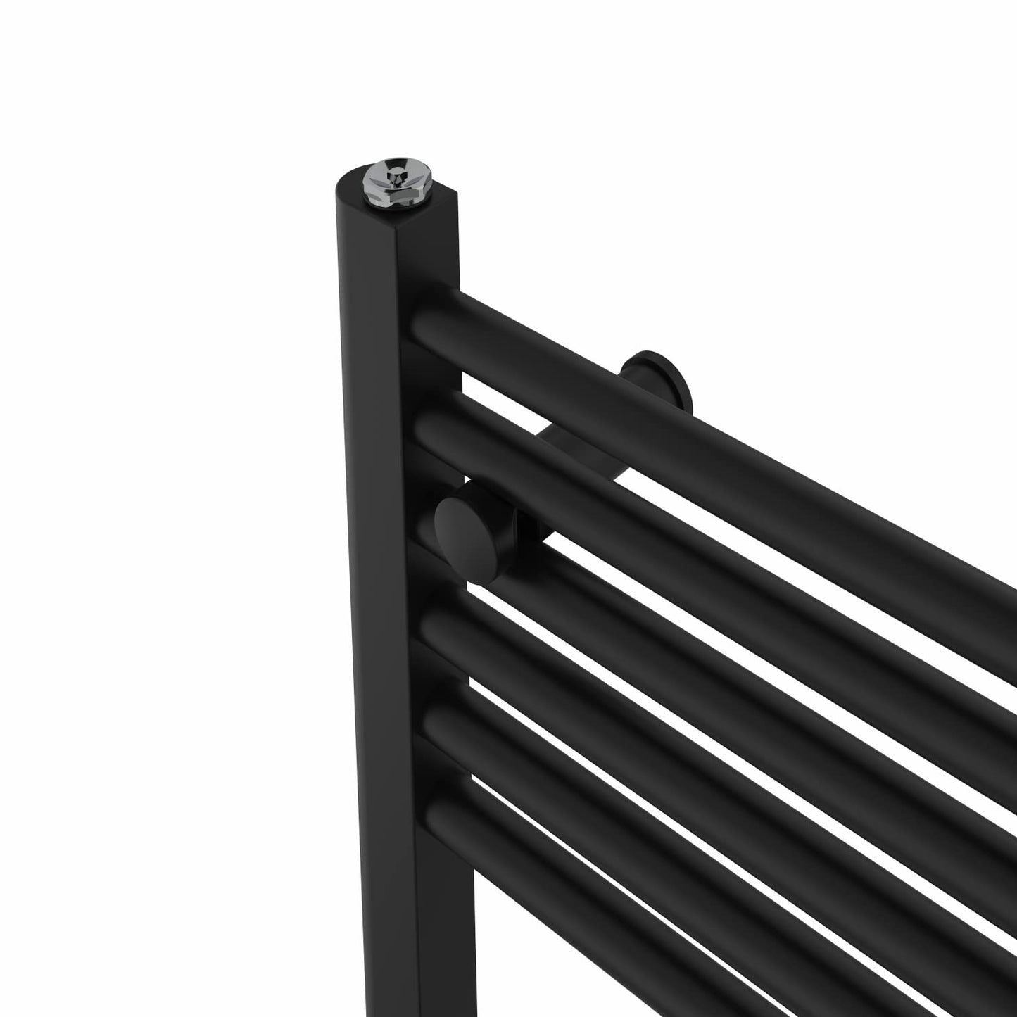 Warmehaus Straight Heated Towel Rail Black Bathroom Radiator 1800x600mm