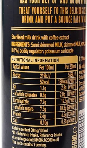 Barista Coffee Co. Medium Roast Caffe Latte Iced Coffee Drink Tin Can, Ready To Drink, 250 ml (Pack of 12)