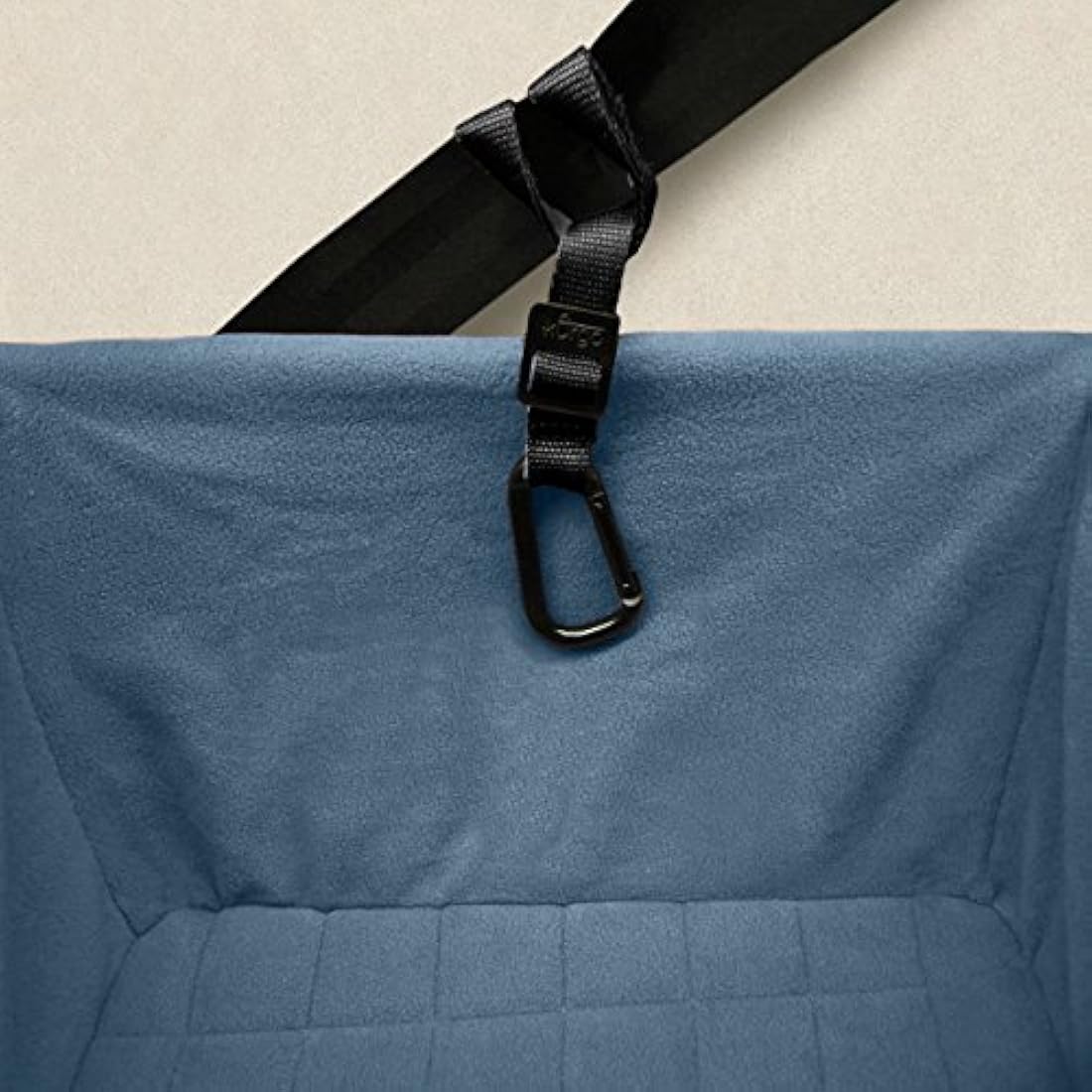 Kurgo Rover Car Booster Seat for Dogs, Quick & Secure Installation, Includes Seat Belt Tether, Fleece Lining, Black/Blue