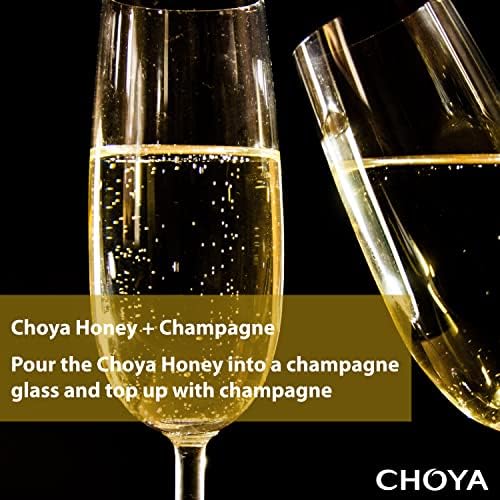 Choya - Ume Fruit Liqueur - Royal Honey Syrup Liqueur - Authentic Japanese Umeshu - Notes of Almond & Honey - Ideal for Cocktail Making - 70cl with 100% Natural honey.