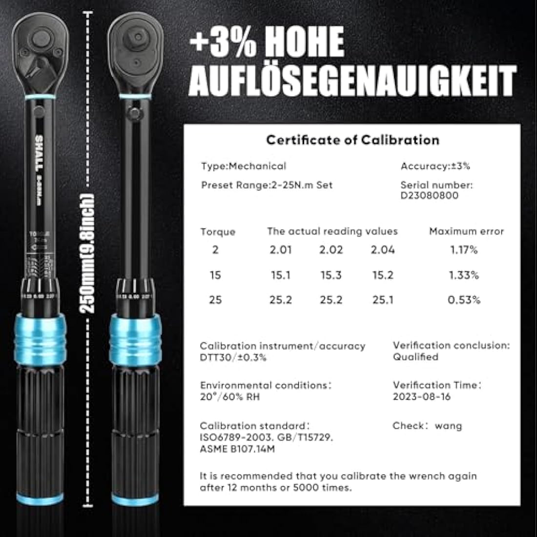 Shall 21-Piece 1/4" Torque Wrench Set, (2-25Nm) Dual Direction Adjustable 72 Tooth for Bike and Motorcycle Maintenance,with Extension Pole and Storage Box
