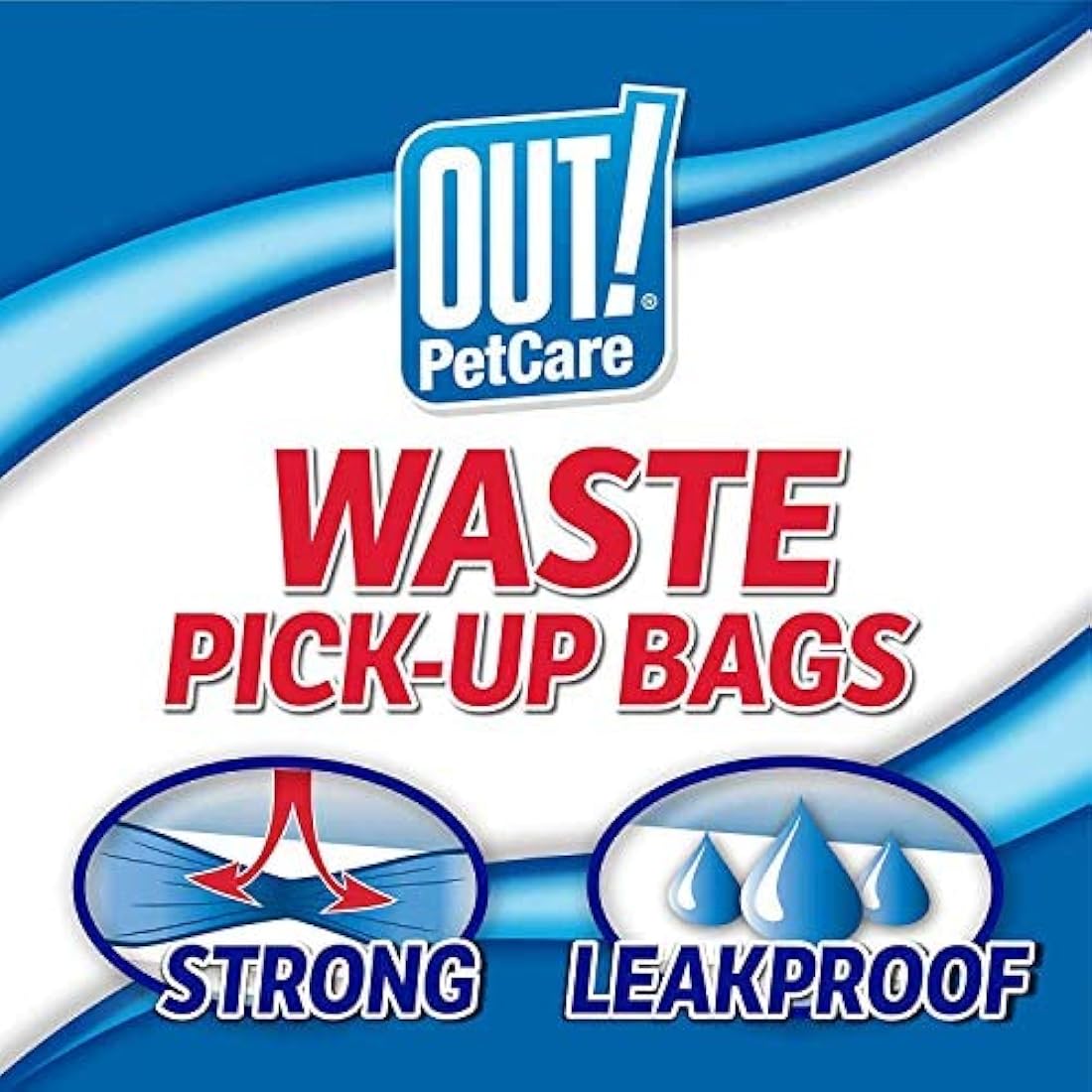 OUT! Dog Poo Bags, Strong, Leak Proof Dog Waste Bags 120 Green Bags