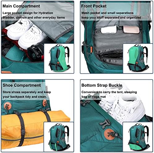 G4Free Hiking Backpack 50L Waterproof Backpack with Rain Cover for Mountaineering Travel Camping Trekking Outdoor Sports for Men Women