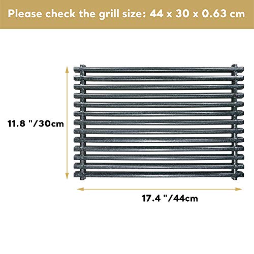 Denmay 7525 44 x 30CM Porcelain Enameled Grates for Weber Spirit E310 E320 S310 S320, Spirit 700, Weber 900, Genesis Silver/Gold/Platinum B&C, Cooking