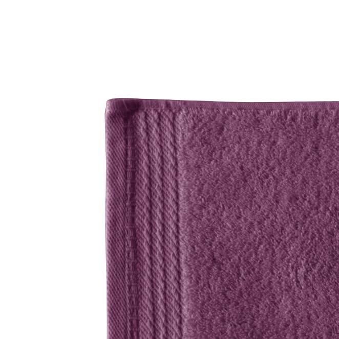 Top Towel - Premium - Large Bath Towels - Bath Towels - 2 Face Towels or Bidet -30x50cm - 100% Cotton - 600g - Eggplant