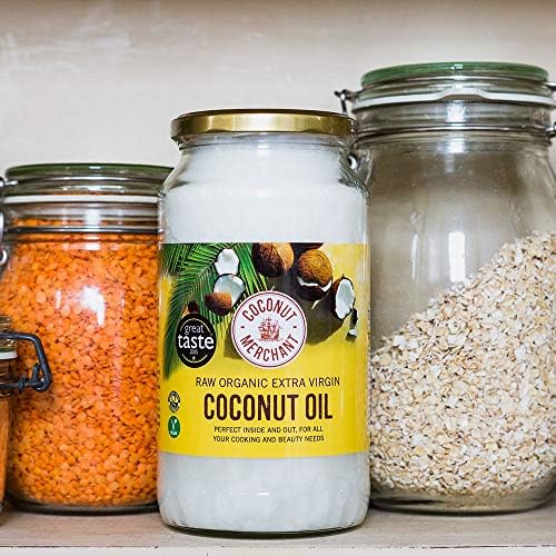 Coconut Merchant Organic Coconut Oil 1L x2 | Extra Virgin, Raw, Cold Pressed, Unrefined | Ethically Sourced, Vegan, Ketogenic and 100% Natural | for Hair, Skin & Cooking | 1Lx2