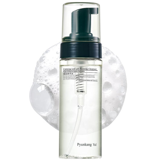 [PKY] Pyunkang Yul Calming Low pH Foaming Cleanser, Gentle Daily Face Wash & Makeup Remover with Tea Tree, Centella Asiatica, 5 Hyaluronic Acids,