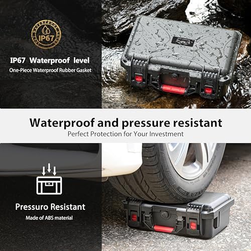 STARTRC Dual Layer Hard Case for DJI Mini 4 Pro, Waterproof Pressure Resistant Carrying Case for DJI Mini 4 Pro Accessories - Fits for DJI RC 2/RC-N2