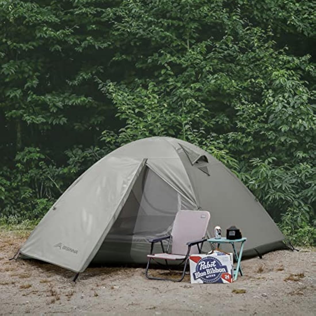 BISINNA 2 Man Camping Tent Waterproof Windproof Two Doors Lightweight Backpacking Tent Easy Setup Double Layer Outdoor Tent for Family Camping Hunting Hiking Mountaineering Travel