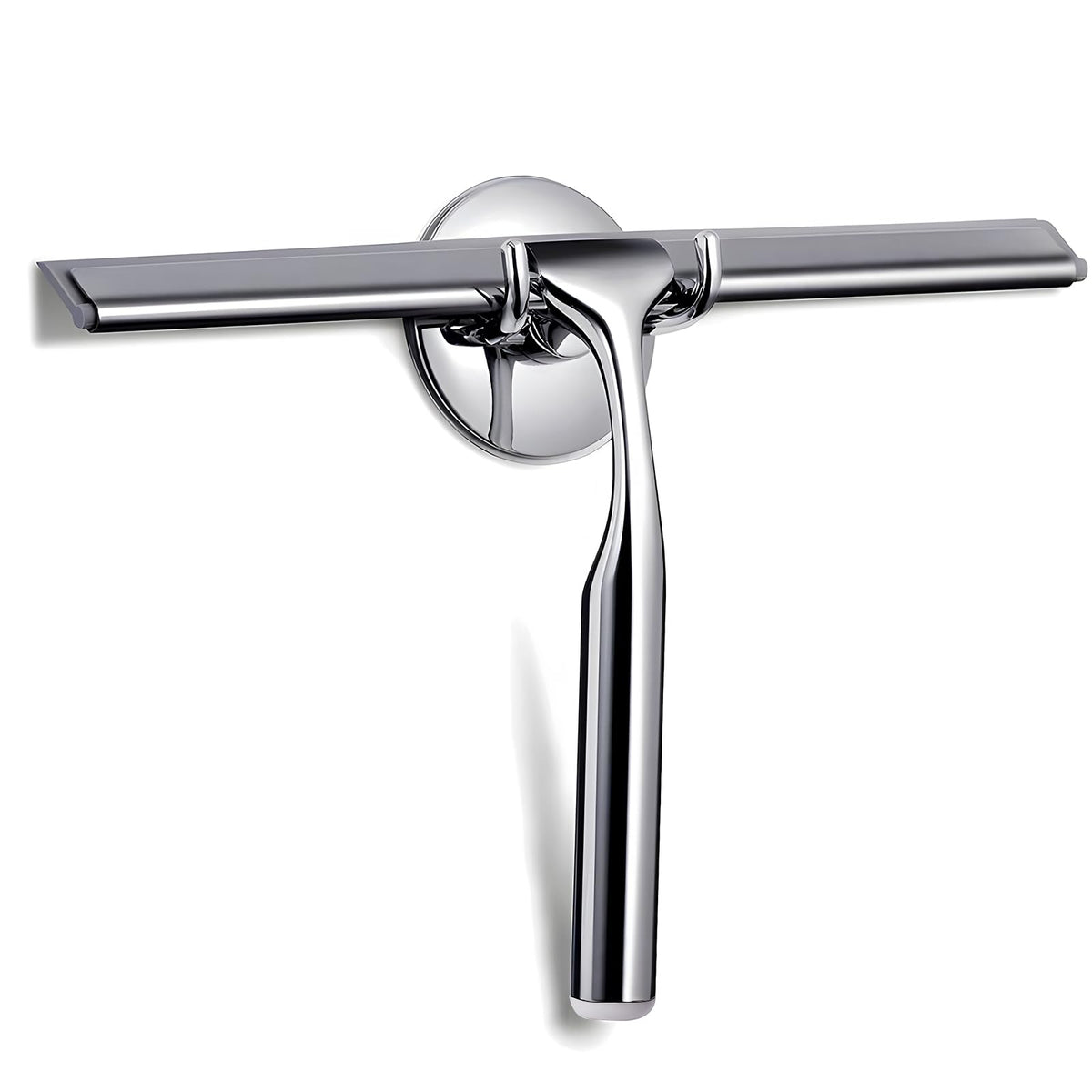 GlobaLink Shower Squeegee, 10?? Heavy Duty Stainless Steel Squeegees Shower Wiper Scraper with Non-Slip Handle & Adhesive Hook Bathroom Window
