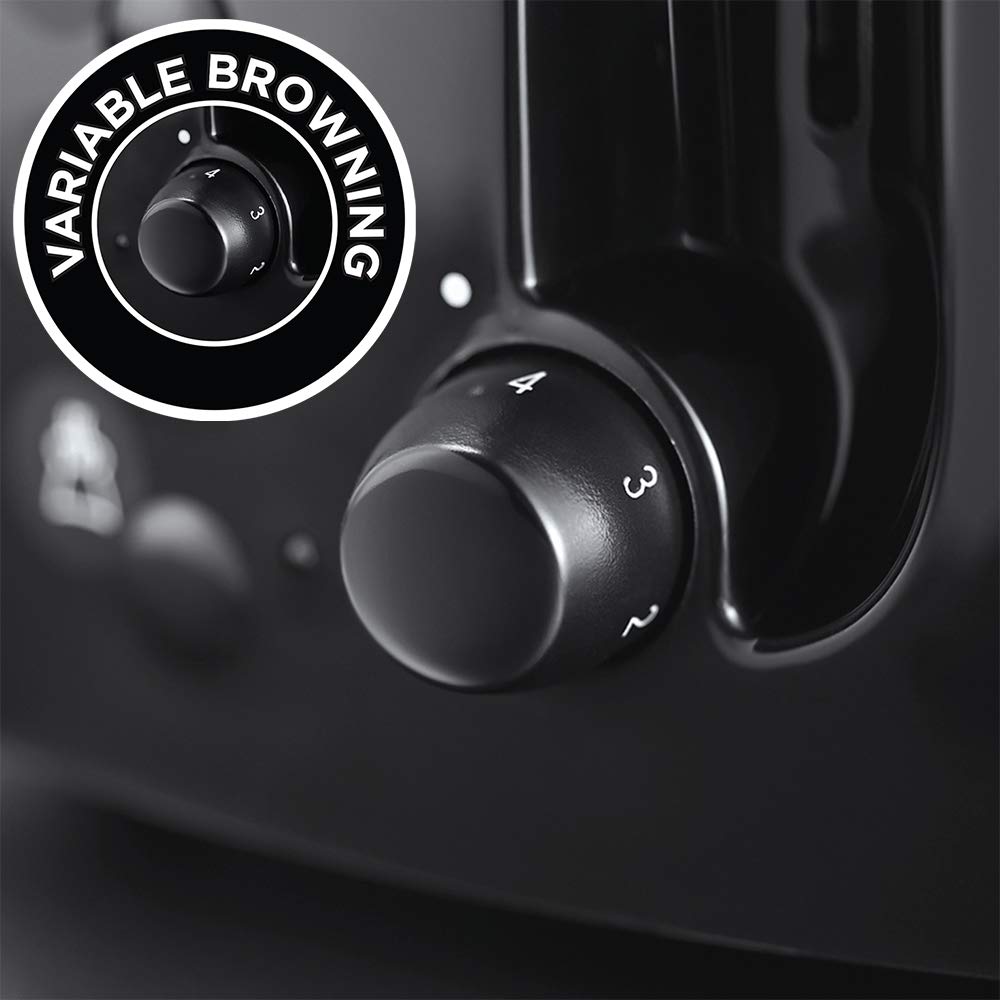 Russell Hobbs Textures 4 Slice Toaster (Extra Wide Slots, 6 Browning levels,cancel & reheat function with indicator lights, Removable crumb tray,