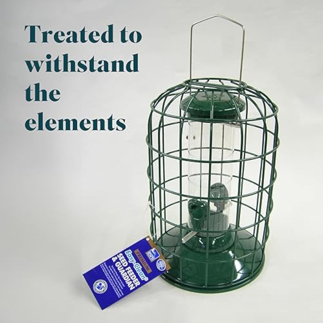 RSPB - Bird Seed Feeder, Hanging Bird Feeder, Easy to Clean, Caged and Squirrel Proof, Suitable for Year-Round Feeding, Quick Assembly, Durable