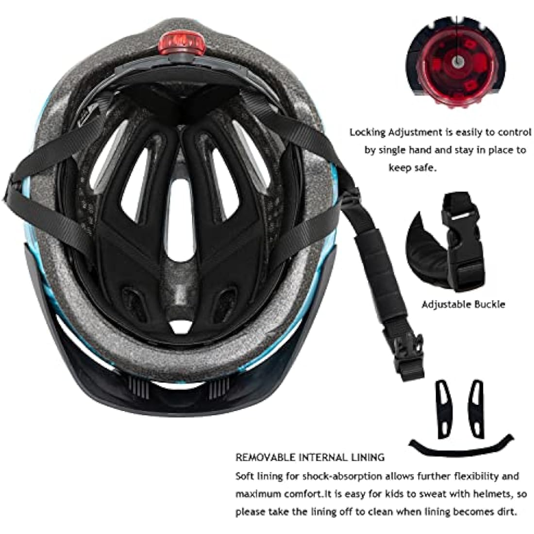 Kids Bike Helmet Exclusky Boys Girls Bike Helmet Adjustable Kids Cycle Helmet 50-57cm, Multi-Sport Kids Helmet Age 5-7-9-10-12, Bicycle Helmet Kids with Visor