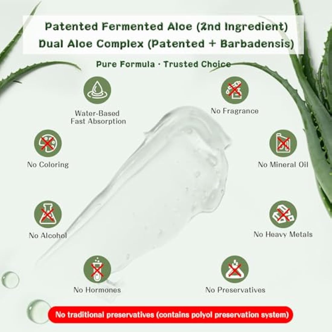 OUKEYA 98% Organic Aloe Vera Gel with 2% Niacinamide, Soothing, Hydrating & Repairing for Face, Body & Hair, After Sunburn Relief, Acne Treatment, Skin Tone Improvement, Anti-Inflammatory, 3785ML