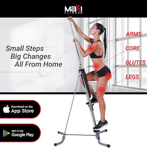 New Image Maxi Climber - Vertical Climbing Cardio Exercise Machine - Full Body Workout - Multifunctional At Home Gym Equipment - Black/Grey