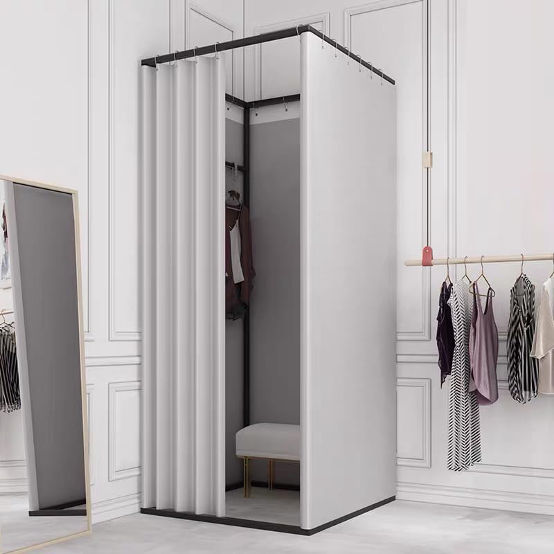 Portable Fitting Room for Clothing Store, Mobile Changing room with shading curtain, Foldable Temporary Privacy Protection dressing Room for Mall